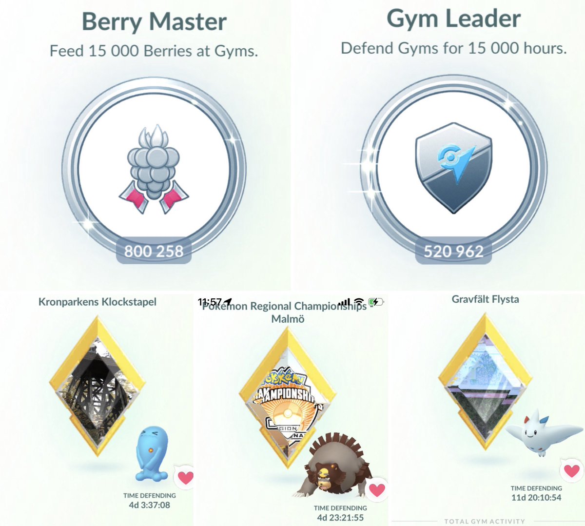 barside2_mystic's tweet photo. 800.000 on Berry Master
520.000 h on Gym Leader
Gold Gym #885
GoldGym medal please βΊοΈ @PokemonGoApp @MichaelSteranka @johnhanke
#hellClean #meetYouOutThere https://t.co/2Yjm4urmnX