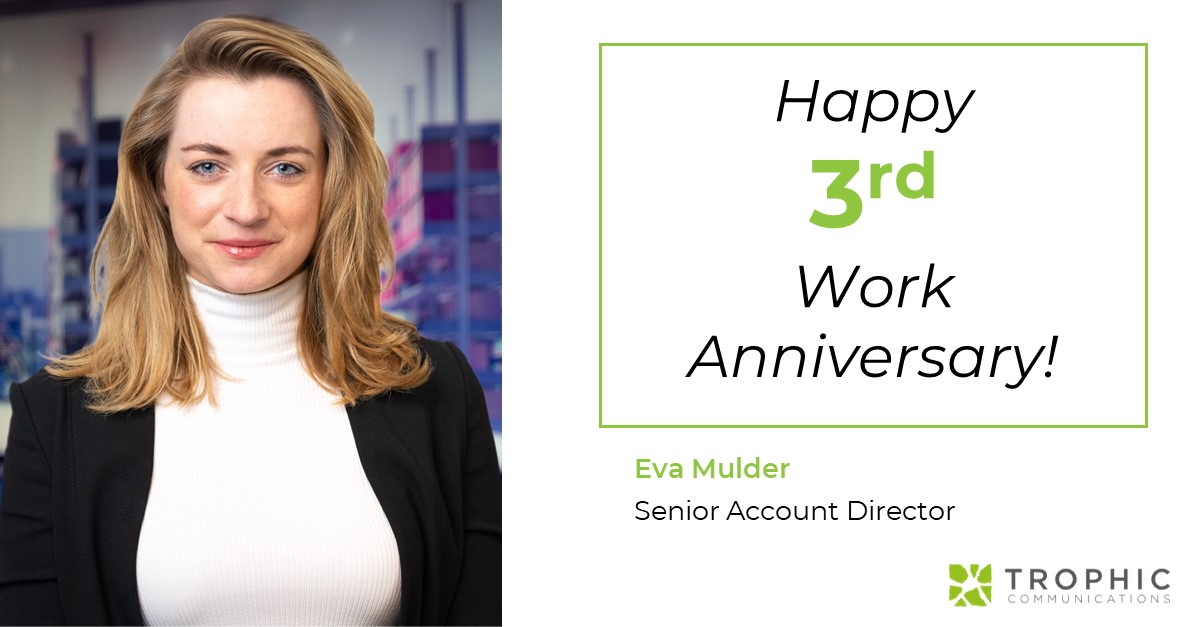Trophic Communications (@trophiccomms) on Twitter photo Happy 3rd year anniversary to our Senior Account Director, <a href="/EvaMulder9/">Eva Mulder</a> Our IR expert is often busy traveling the EU & US supporting clients at top-tier industry conferences & road shows, but we can’t wait to have her back in the Munich office to celebrate all her accomplishments! Happy 3rd year anniversary to our Senior Account Director, <a href="/EvaMulder9/">Eva Mulder</a> Our IR expert is often busy traveling the EU & US supporting clients at top-tier industry conferences & road shows, but we can’t wait to have her back in the Munich office to celebrate all her accomplishments!