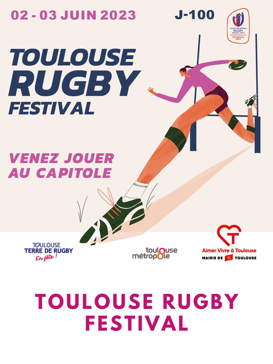 🏉 Passionnés, amateurs et curieux, venez assister à cette fête du rugby. Au programme : des tournois, des personnalités, un Haka géant, des initiations au rugby et surtout du plaisir au cœur de la ville rose ! 📅 2 et 3/06 📍 Place du Capitole ➡️ bit.ly/TRFest