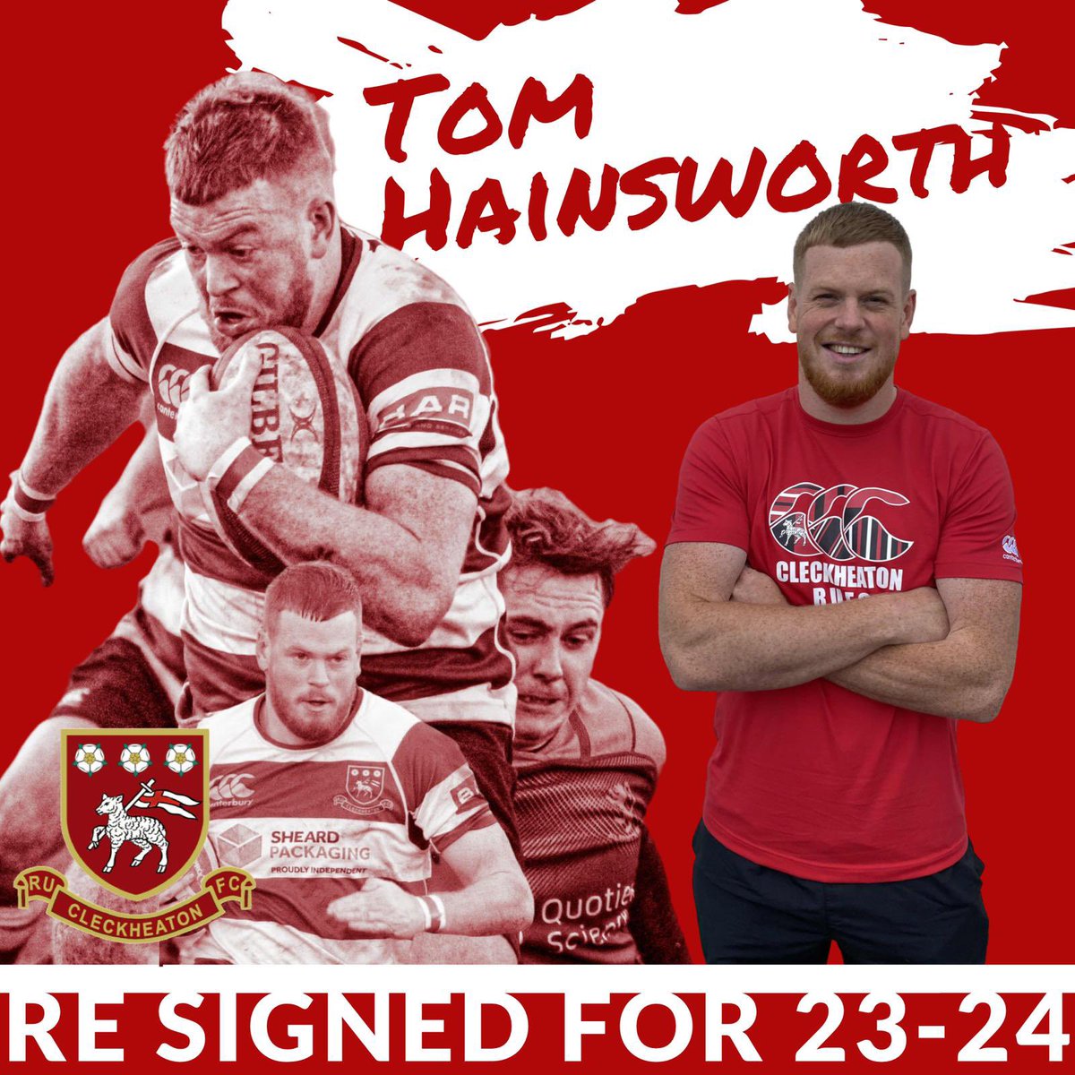 @tomhainy has re-signed for the 23/24 season, looking to add to this 11 try’s last time out.

🐑
⚪️🔴⚪️🔴⚪️🔴