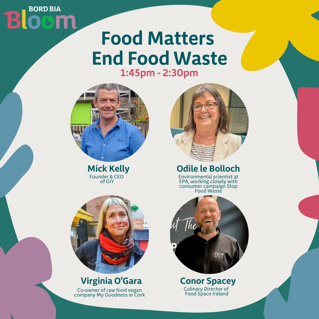 Day 2 Sustainable Living stage @BordBiaBloom - our #FoodMattersTV discussion is on ending food waste with Odile @Stop_Food_Waste @conorspaceychef @mygoodnessfood @giyireland