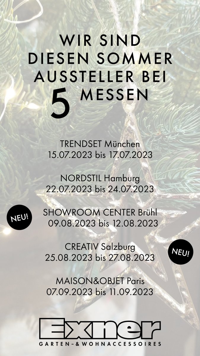 Exner_GmbH's tweet photo. #decoration #interiordecoration #deco #messetime #gemütlicheszuhause #homestyling #homeaccessories #autumncolors #winterwonderland #xmas23 #homedecor #exnergmbh #exner_gmbh #nordstilhamburg #trendsetsummer #maisonobjet #showroomcenterbrühl #creativsalzburg #messezentrumsalzburg https://t.co/rPnPuo1BZ4