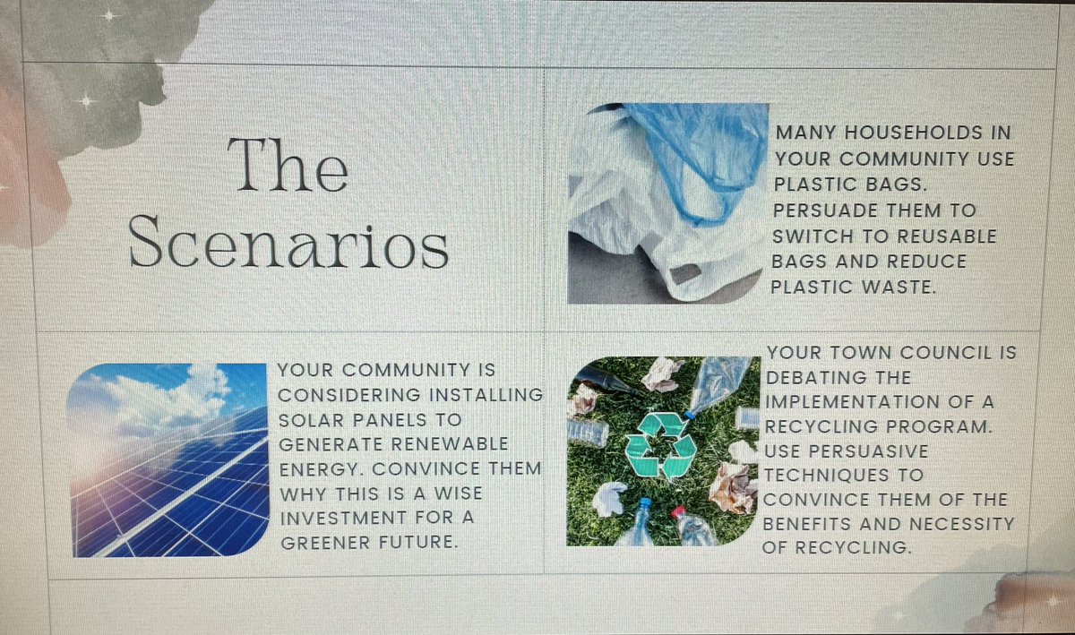 Getting stuck into folio writing this week with my new seniors and we’ve kicked off the process with persuasive writing. They did a fun starter task to put the techniques they’ve learned into action AND to encourage them to work in teams and share answers in front of the class!