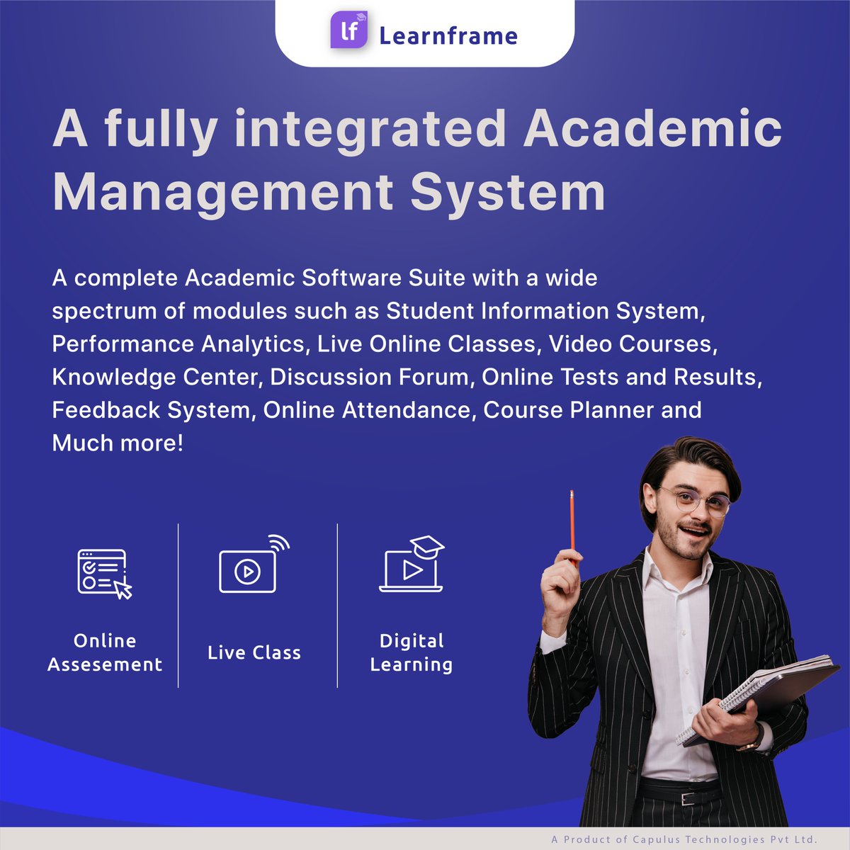 learnframe's tweet image. LearnFrame - A fully integrated Academic Management System

#capulustech #learnframe
#learningmanagementsystem #onlinelearning #educationtechnology #innovationineducation #digitallearning #adaptivelearning #futureofeducation #transformativelearning #highereducation