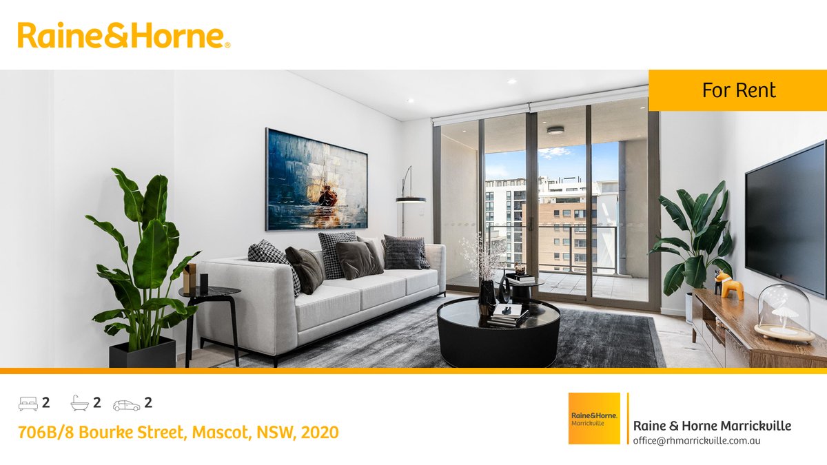 🛌 2 🛀 2 🚘 2
📍 706B/8 Bourke Street, Mascot, NSW, 2020

Our latest available rental on RateMyAgent

rma.reviews/cVbVaxAa1bxX

...
#ratemyagent #realestate #Raine_and_Horne_Marrickville