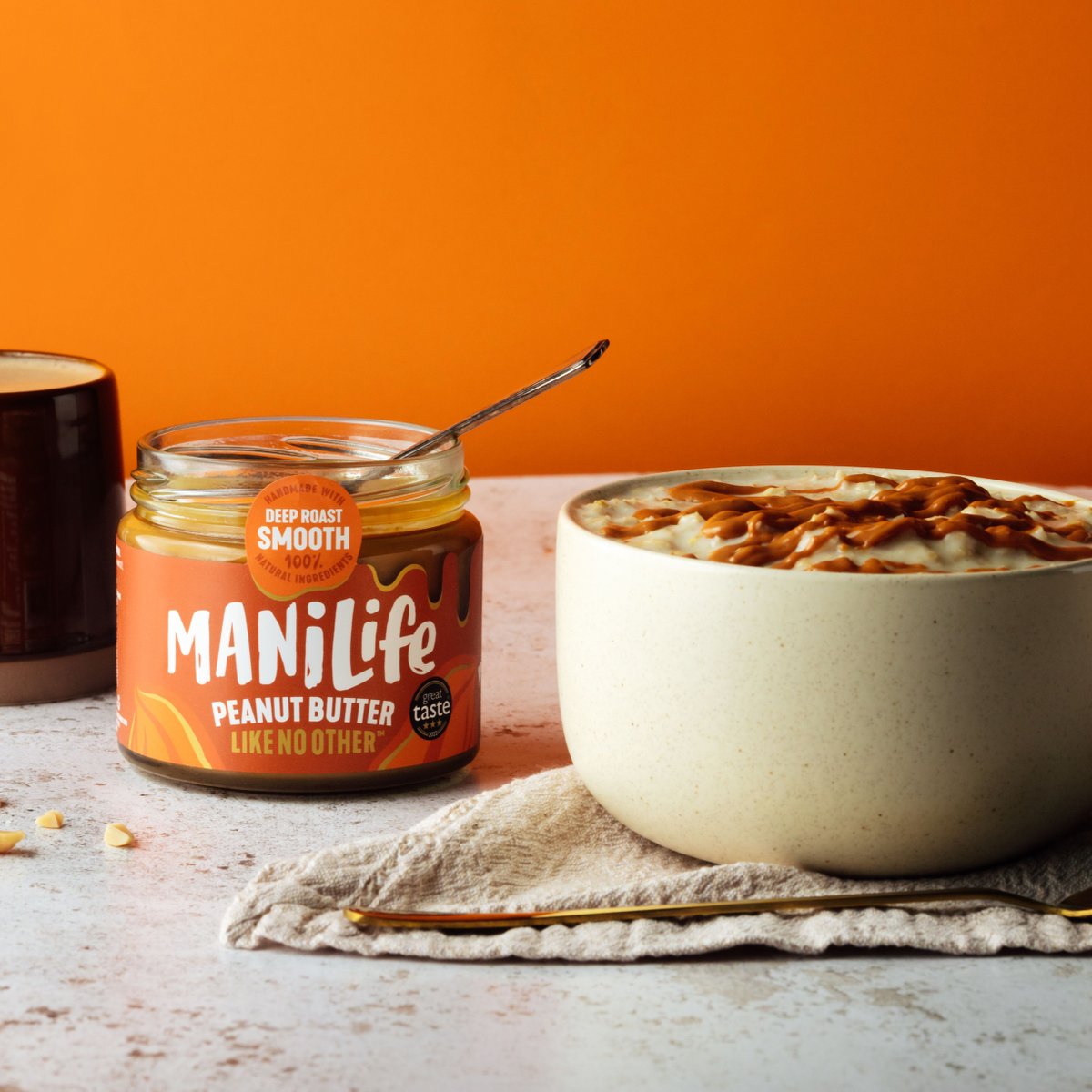 HOW TO MAKE PORRIDGE THE MOST EXCITING MEAL OF THE DAY.

Add peanut butter (of the ManiLife Deep Roast Smooth variety. Go forth and conquer porridge.