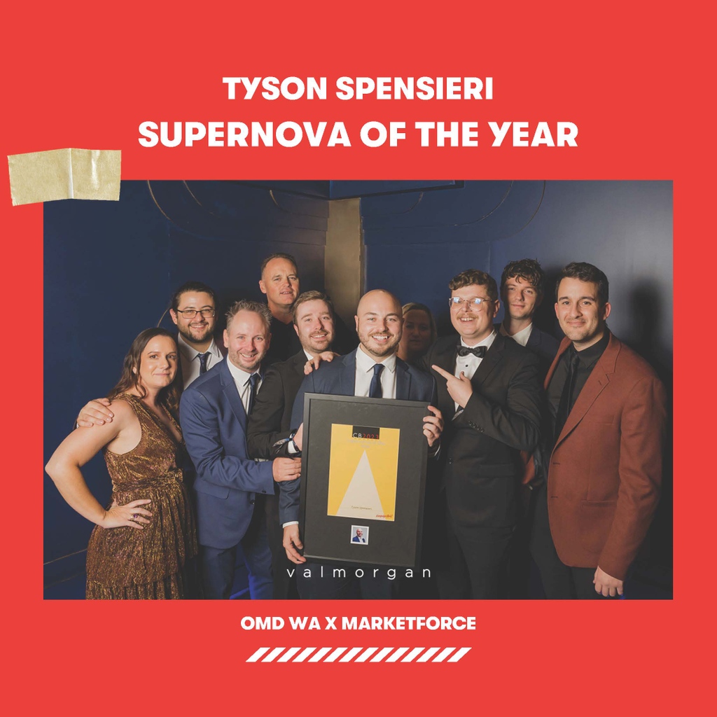 OMDWA's tweet photo. It's been a week, so here is another reminder that OMD WA's Tyson Spensieri was named Supernova of the Year! https://t.co/lJYBQoThg4