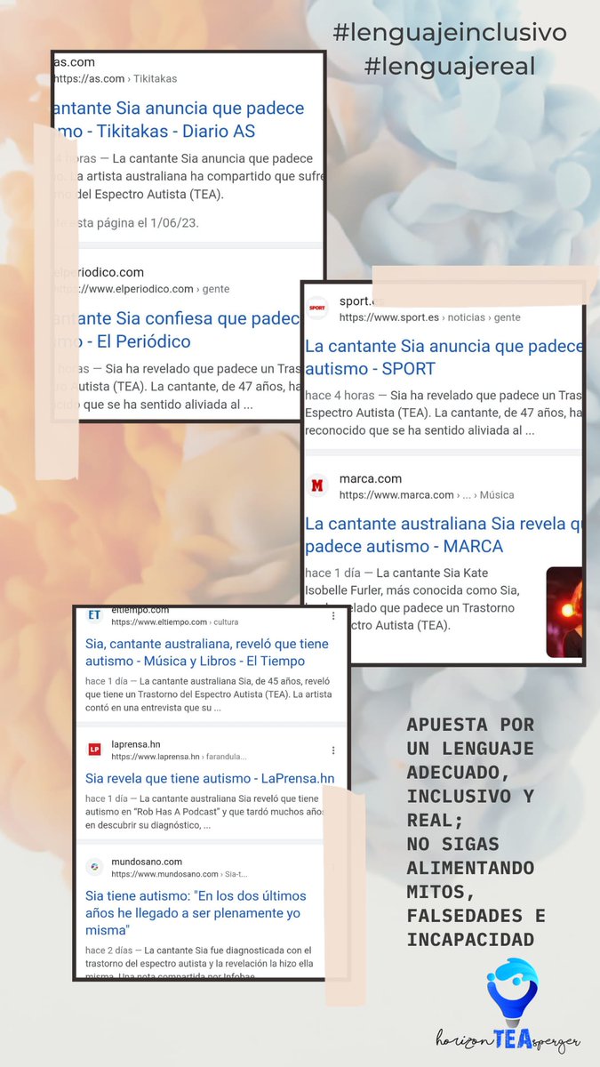 HorizonTEAsper's tweet photo. Autista se es. Ni se tiene, ni se padece.

Apuesta por un lenguaje adecuado, incluso y real. No sigas alimentando mitos, falsedades e incapacidad.

#lenguajeinclusivo
#lenguajereal
#TEA https://t.co/8lK7ycbuVg