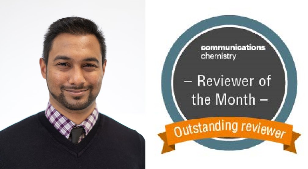 This month we're delighted to acknowledge Dr Marvin Parasram <a href="/ParasramLab/">The Parasram Lab</a> as <a href="/CommsChem/">Communications Chemistry</a> Reviewer of the month, for his outstanding contributions to peer review.
nature.com/commschem/refe…