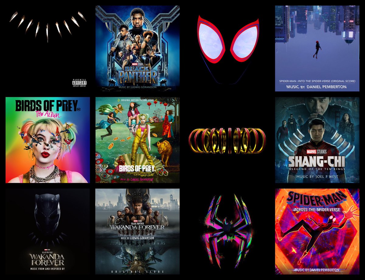 The modern day superhero score/soundtrack combo is 6 for 6.

#BlackPanther 
#IntoTheSpiderverse
#BirdsOfPrey 
#ShangChi 
#WakandaForever 
#AcrossTheSpiderVerse