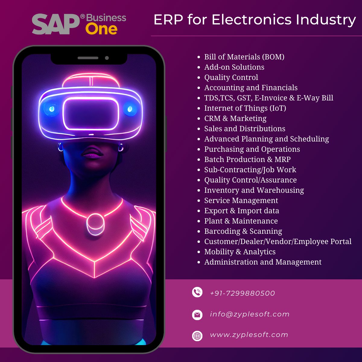 SAP Business One ERP for Electronic Industry with specific features and functionalities. 
#electronics #electronicsindustry #sap #sapbusinessone #electronicsmanufacturing #electrical #industry #businessautomation #business #electrical #electronicscomponents #electroniccompanies