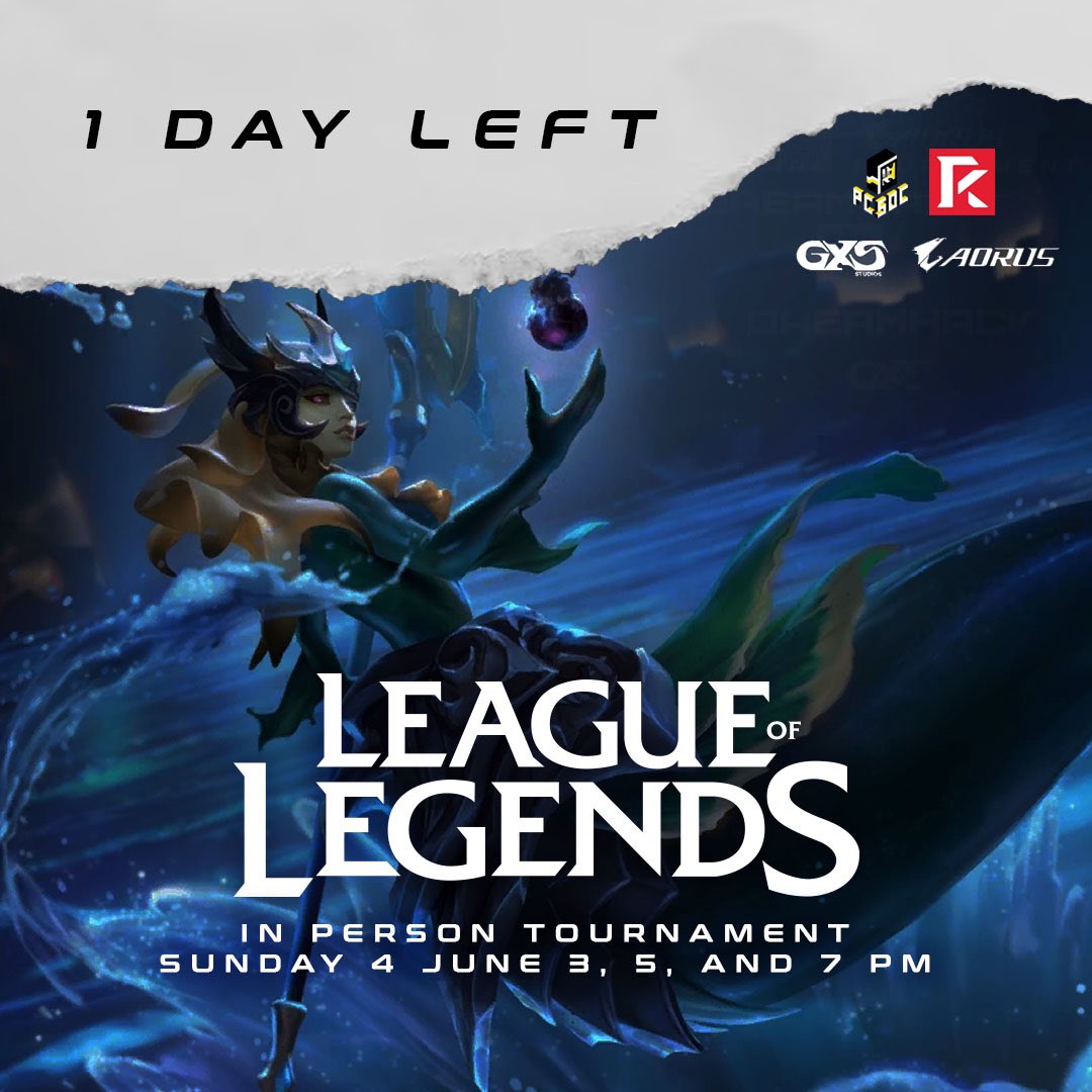 One day left to MegaLAN! Don’t forget to sign up for our League of Legends tournament while you still can 👀 registration will still be available on the day~
