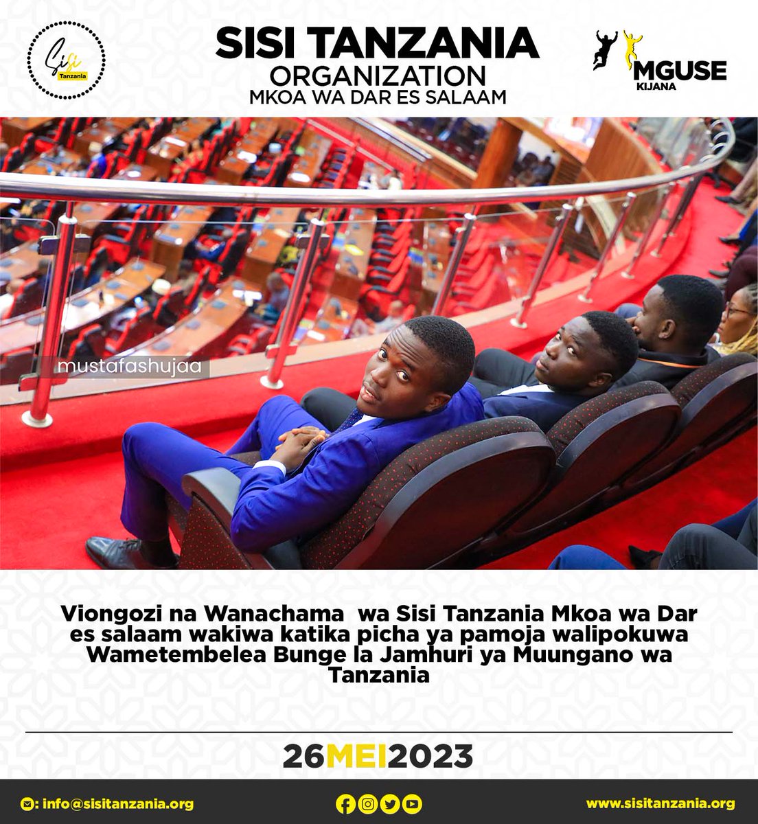 SisiTanzania's tweet photo. Viongozi na Wanachama wa SisiTanzania Mkoa wa Dar es Salaam wakiwa katika picha ya pamoja walipokuwa wametembelea Bunge la Jamhuri ya Muungano wa Tanzania.
@bunge_tz

#KijanaOngeaNaMwenzio
#SisiTanzania https://t.co/wiQqyNoIRk