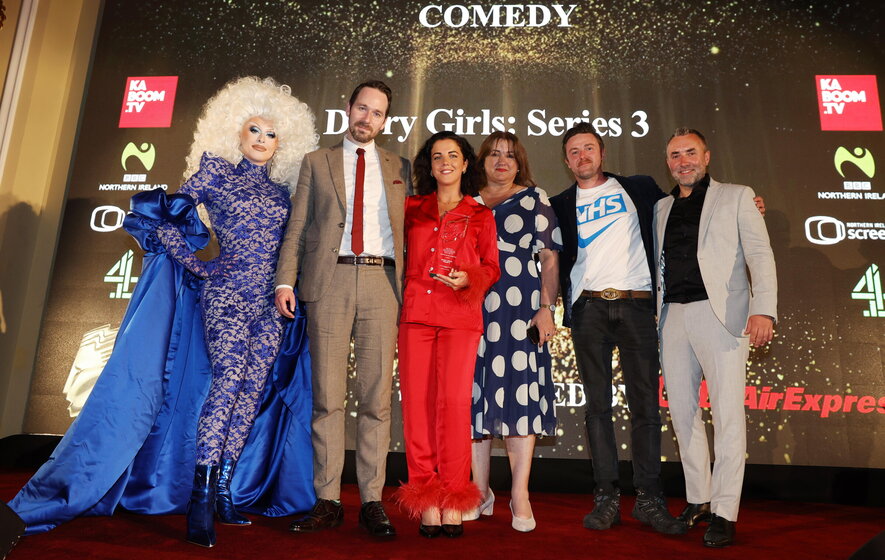 NIScreen's tweet image. 👏A celebration of the incredible work of programme makers who created TV and other content in NI at the @RTS_NI awards last night. 

Our congratulations to the nominees and winners. 

Full list of winners on our website⬇️
northernirelandscreen.co.uk/news/royal-tel…

#MadeInNI #NorthernIrelandScreen