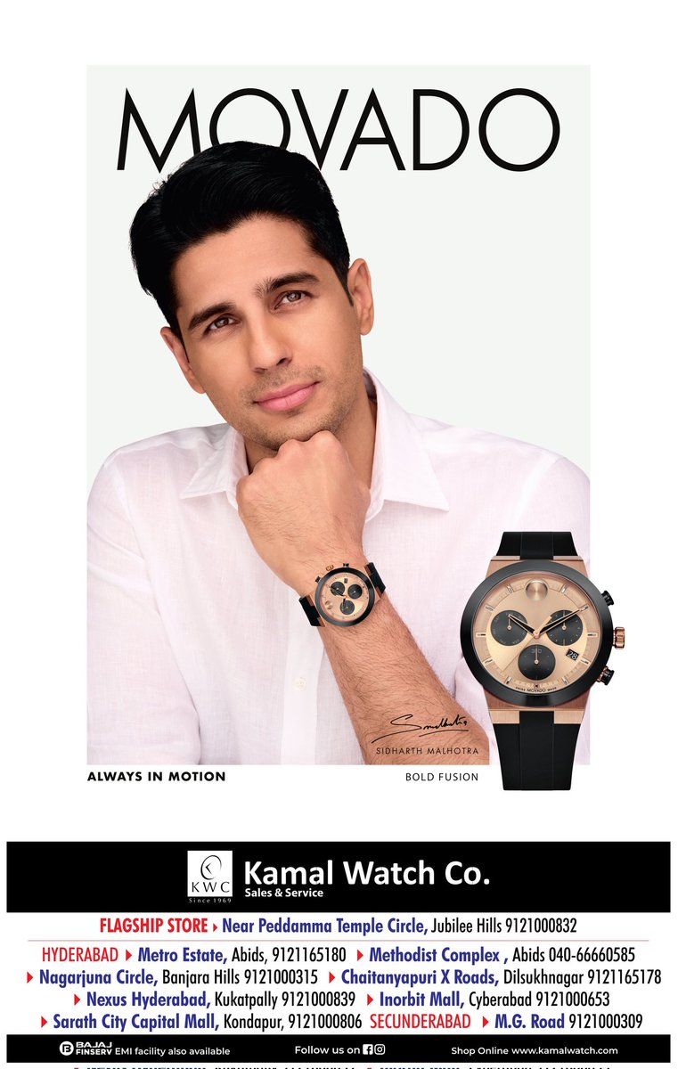 #SidharthMalhotra for #Movado 

@SidMalhotra