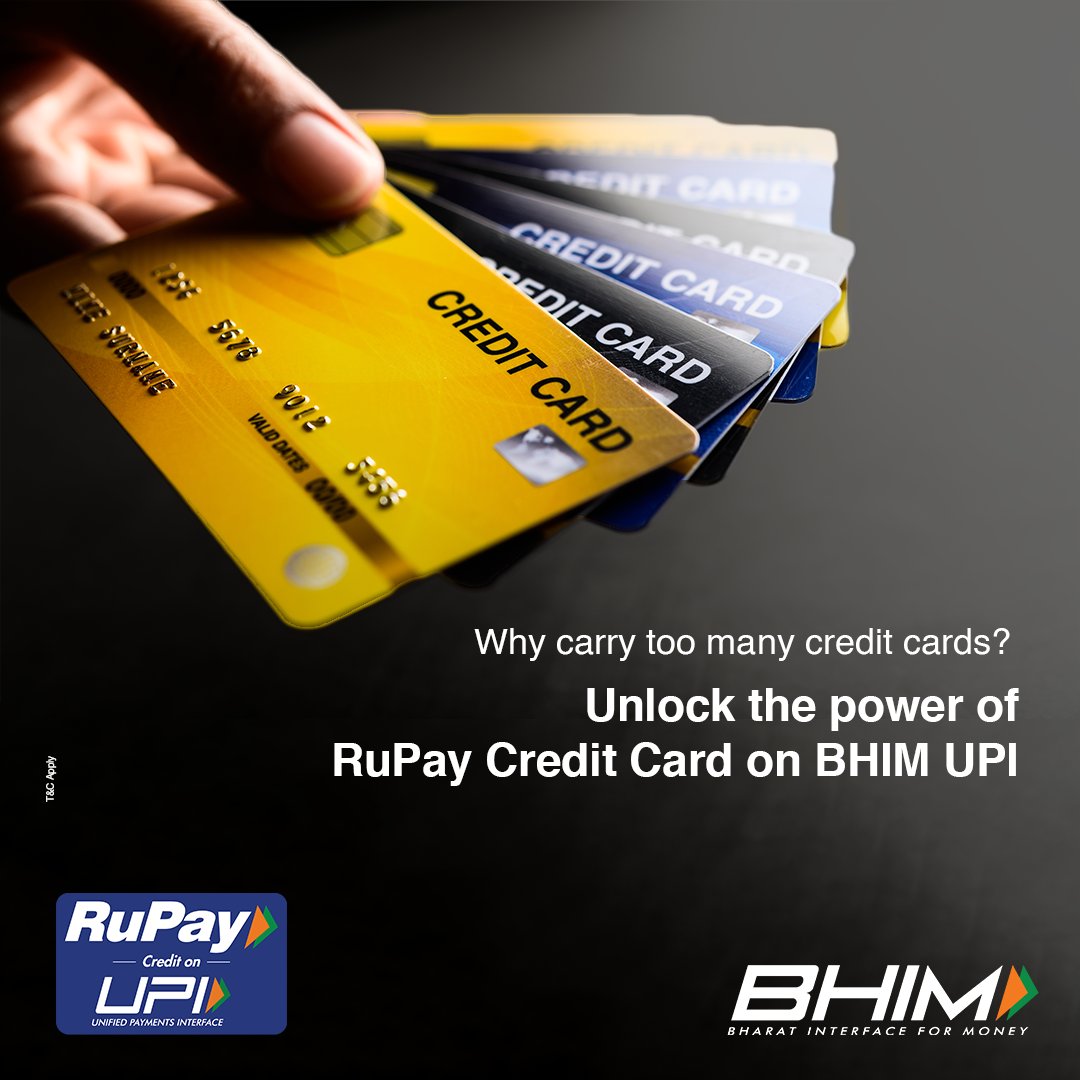 NPCI_BHIM's tweet image. Make payments with credit card on UPI easily by linking your RuPay Credit Card with BHIM app.

#LifeSimplifiedWithBHIM #RuPayCConUPI #BHIMUPI