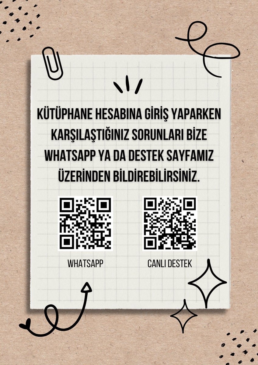 atilimlibrary's tweet photo. Karşılaştığınız sorunları bize bildirebilirsiniz 😊 https://t.co/f1kQqq1VTN