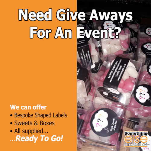 ElseClaire's tweet image. Are you holding an event? having a stall where you need to giveaway goodies? We can offer bespoke shaped labels, sweets &amp;amp; boxes all ready to go...Ask for details ow.ly/SMjg50IOCgJ
#leaflets #somethingeelsegraphics #designandprint #flyers #localbusinesssheffield