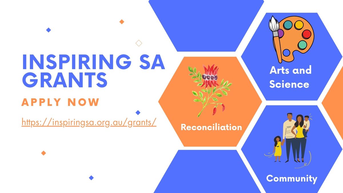 Apply now for an Inspiring SA Science Engagement Grant, there are Community, Reconciliation and Arts & Science Grants open now! 💸💰 inspiringsa.org.au/grants/ #grants #stem #stemm #steam