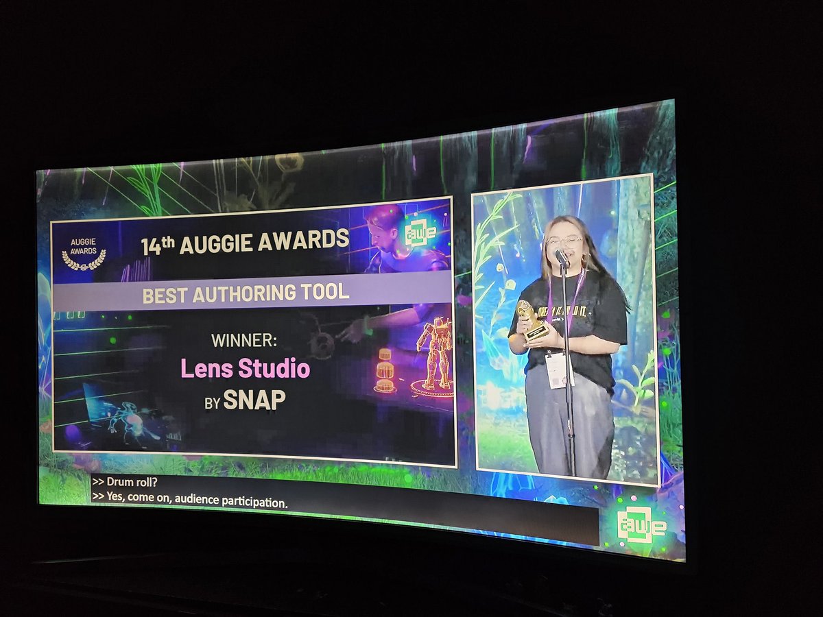 Congratulations to the entire @SnapAR team for winning the #AuggieAwards prize at #AWE2023!  Well deserved !