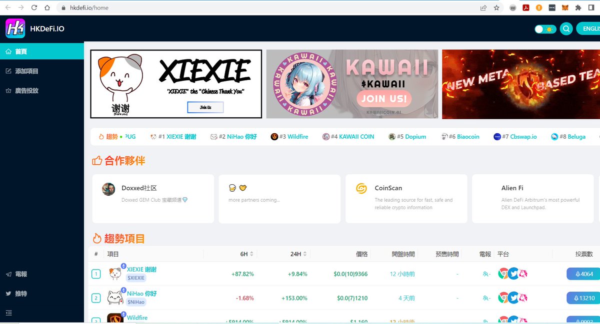 This is HUGE! $NiHao token is trending **IN** HONG KONG! Crypto is international, and if you have the right connections and the right narrative/appeal, you can absolutely make it worldwide. hkdefi.io/home