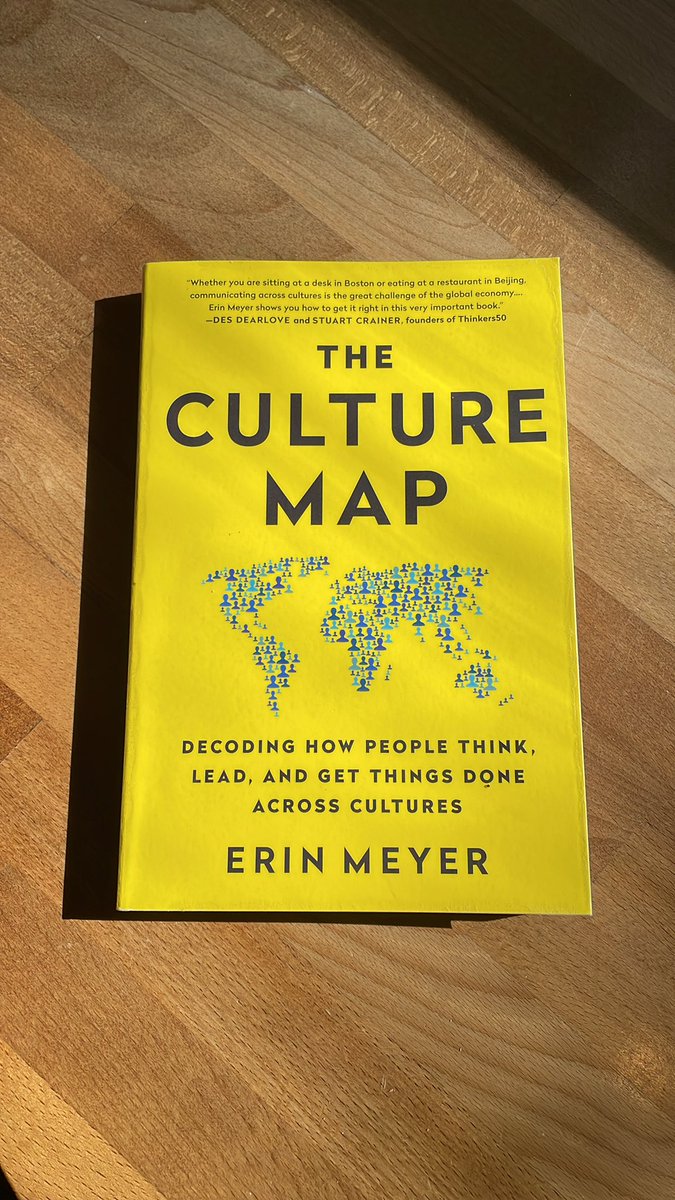 Just finished reading #TheCultureMap by @ErinMeyerINSEAD So insightful and helpful when it comes to understanding yourself and the people around you - regardless of the culture you're from or in!