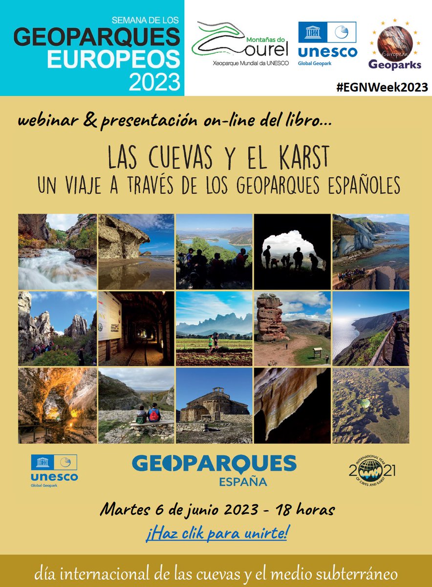 geoparkea's tweet photo. 📌 Recuerda que hoy a las 18 horas iniciaremos un viaje subterráneo por las entrañas de los geoparques de España. No te olvides traer el frontal 🔦😉 
🌐 Enlace gratuito al webinar 👉🏼https://t.co/ZWRevdfEGT https://t.co/vs07zZK57l