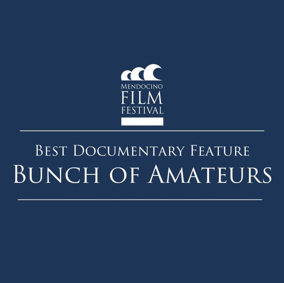 The jury selected A Bunch of Amateurs for best documentary at #MendocinoFilmFestival ‘This delightful English film, directed by Kim Hopkins, is chock full of quirky characters and tells the story of an amateur film club in rural England.’