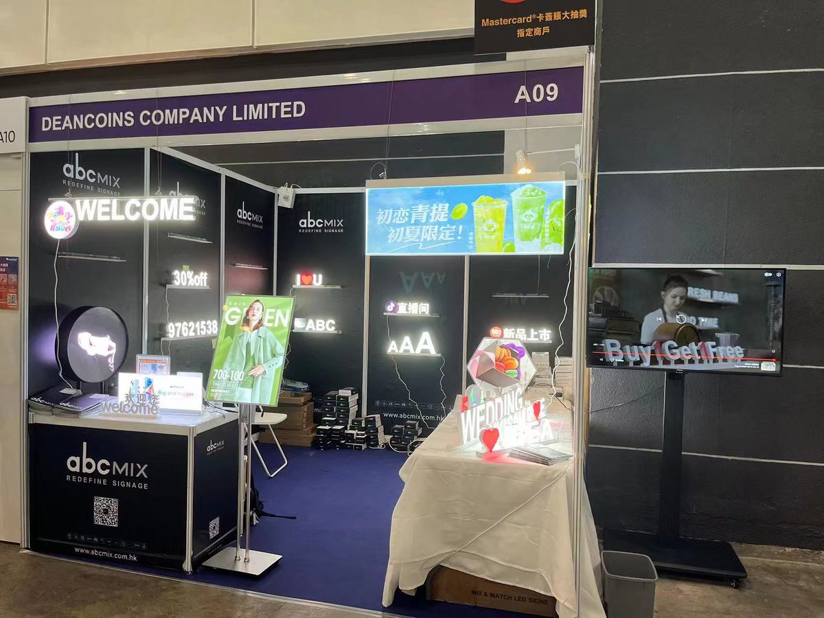 Another exhibition is going on now! In-Home Expo Wanchai, HongKong, booth A09, from 1st-4th ABCMIX team will be there to answer any questions and give you a hands-on experience with our products.
#ABCMIX #ledsign #ledletter #ledscreen #magneticletter