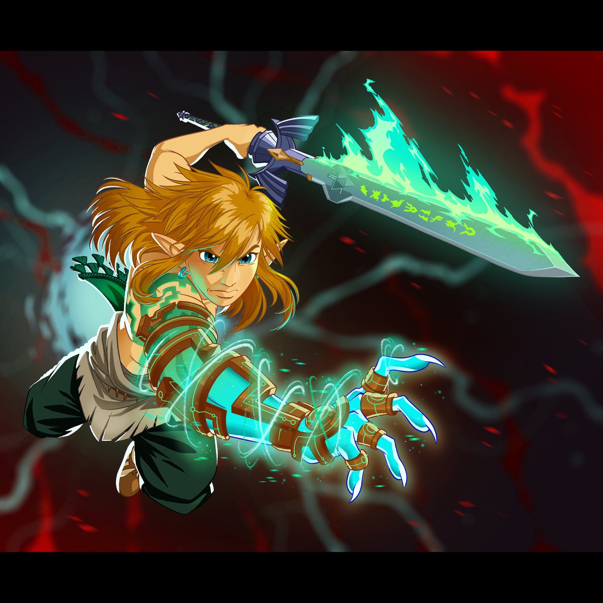 My sister loves Link and loves this franchise so I started this drawing for her last week when she first got the game
Now she’s beaten it 
#totk
#TearsoftheKindom #LegendofZelda
#loz #fanart
#Link #LegendOfZeldaTearsOfTheKingdom