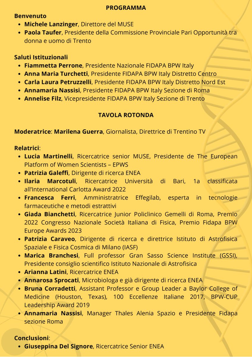 fidaparoma's tweet photo. Si conclude il 3 giugno a Trento il Progetto "I (mercole) Di della Scienza e della Tecnologia", realizzato dalla FIDAPA BPW Italy-Sezione Roma. @fidaparoma @FidapaBPWItaly @
#fidaparoma #imercoledidellascienza #donne
 #scienziate #informazioneconsapevole #fidapabpwitaly https://t.co/CI3L5WM8YL