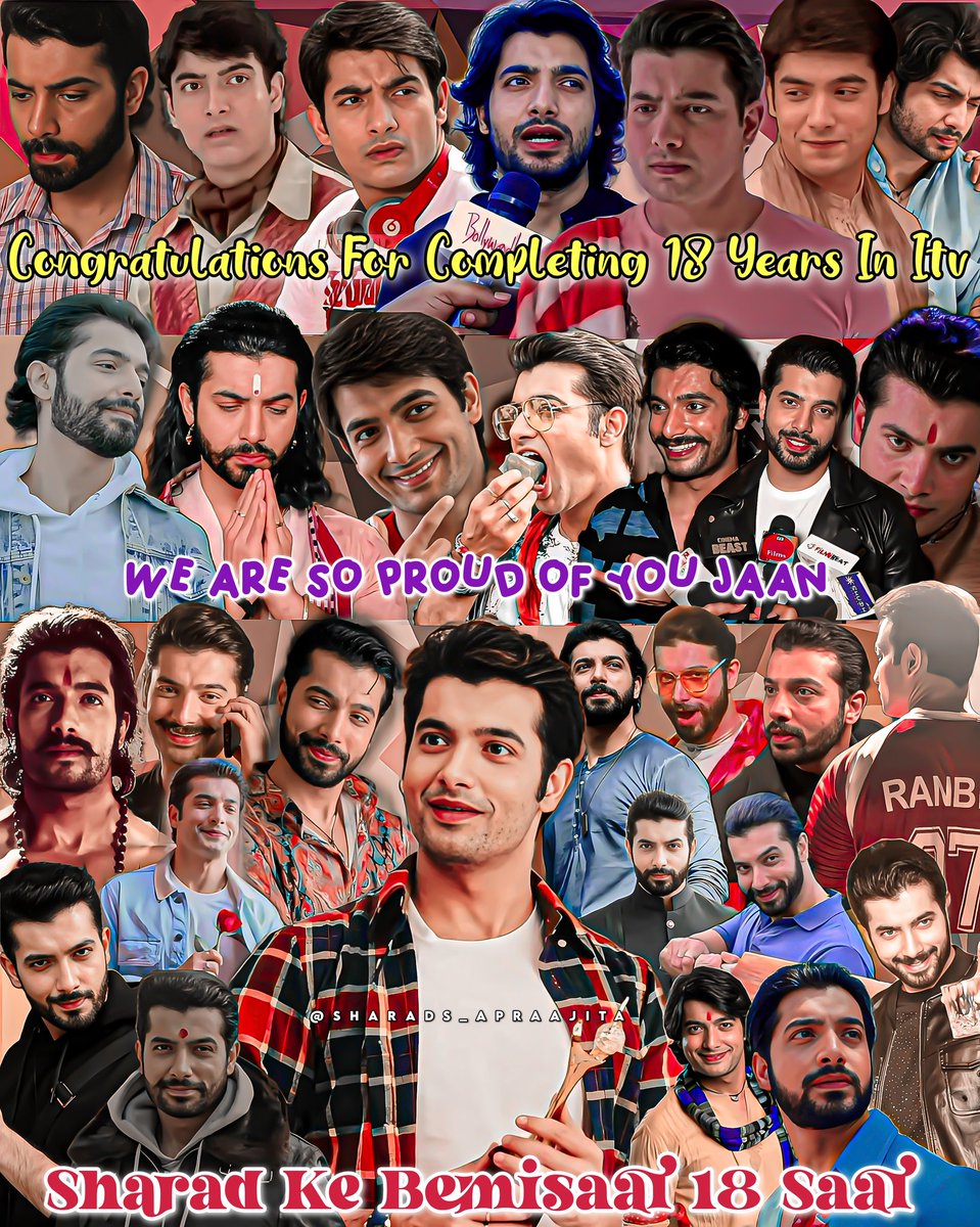 sharadzaprajita's tweet image. Congratulations...love for Completing
18 Years In ITV ... 
#SharadMalhotra #Smarmy #DilNisaarHua