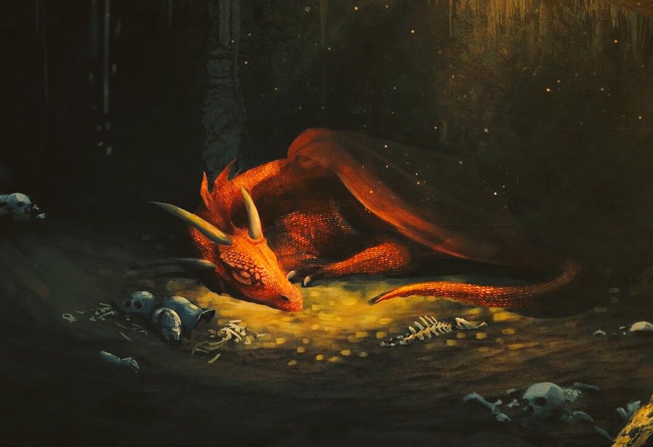 Blencathra, one of the most famous of #LakeDistrict mountains
 
Underneath, reputed to be the home of Afallach, God of the Underworld, and a massive red dragon guarding the resting place of #KingArthur and his loyal knights

#folklore #dragons #cumbria 
#art Cassandra Lim