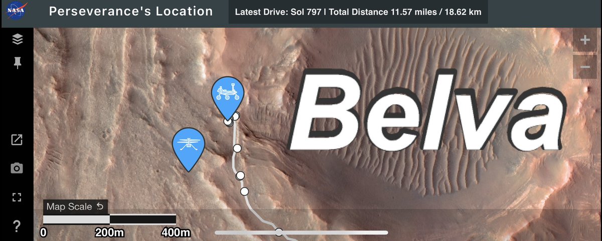 👽-#Perseverance is still working hard on the west side near Belva’s rim gathering samples that might contain biosignatures. It completed week 119 with only 10 meters and 3,870 meters to go.

#SpaceHour 
#Mars 

▶️mars.nasa.gov/maps/location/…