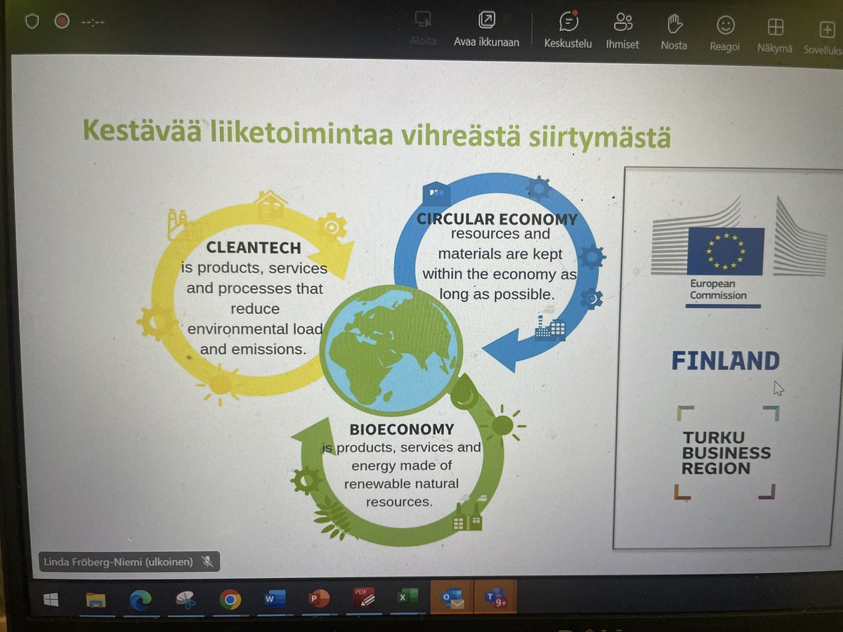Suomi tarvitsee uusia vihreitä kestäviä teollisuusinvestointeja #greenindustrypark #smartchemistrypark #turkubusinessregion #ELYkeskus #lindafröbergniemi
