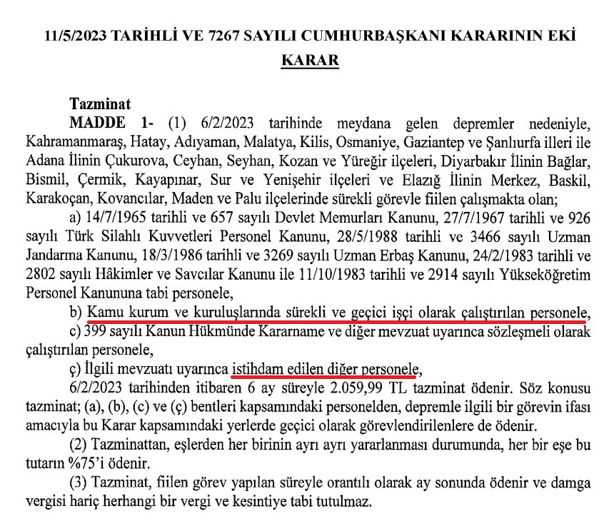 TURANN1923's tweet image. #deprem  bölgesi #hatay da  #engeli belediye şirket.iscisiyim #Normkadro muz olmadigi gibi işe gidemedigimiz günler  icin deprem yardim tazminati kesinti yapilacagi söyleniliyor. durumun düzeltilmesini bekliyoruz @RTErdogan @melihguuner @ErbakanFatih @tabibturkiye @2030AgendaSDG