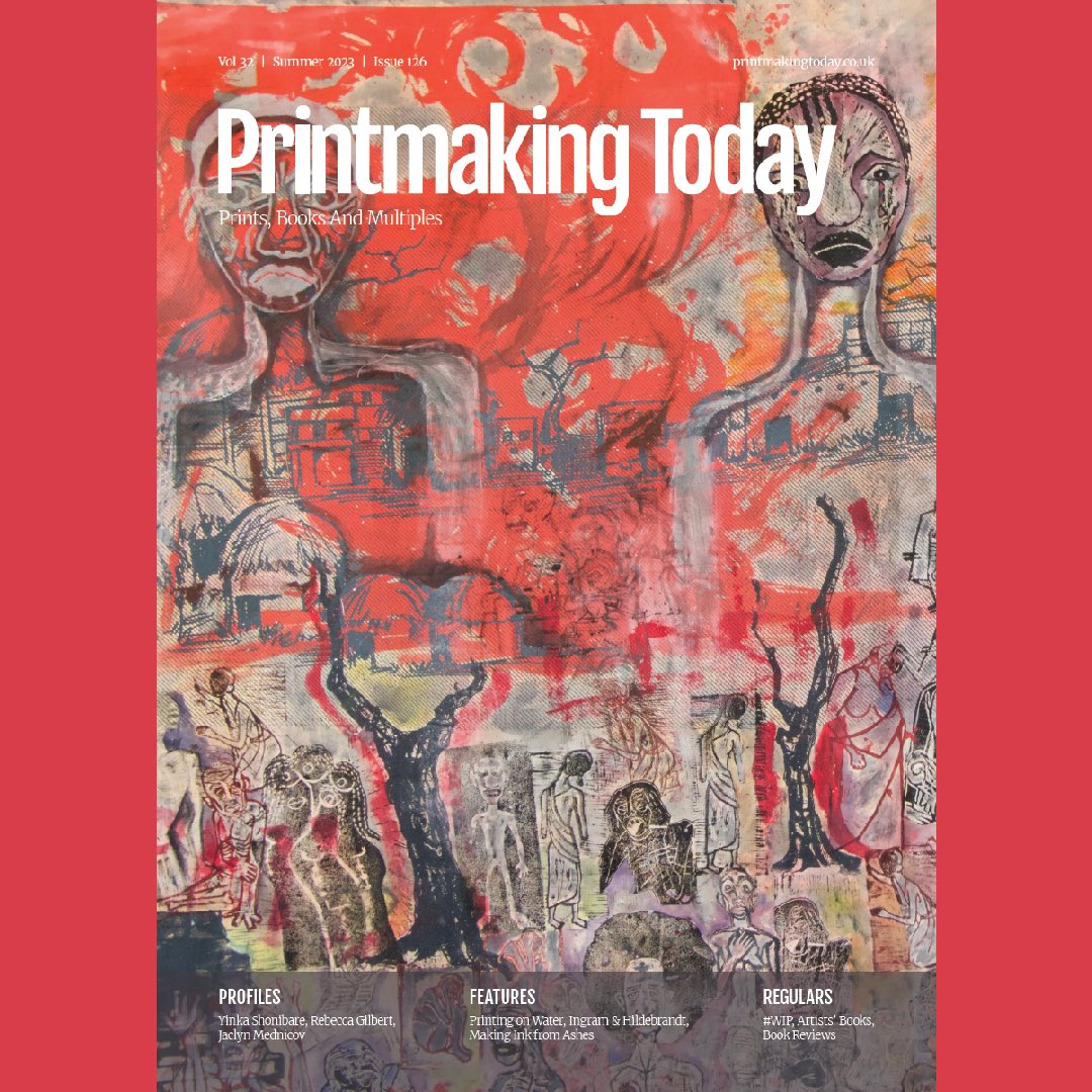 Printmaking Today summer issue 126 is out now. Featuring artist profiles on Yinka Shonibare, Jaclyn Mednicov, Rebecca Gilbert and Ingram &amp; Hildebrandt.

The cover image captures the moment a bomb exploded changing the artists’ lives forever.

Our Scar (2022) Arafa and the Dirars.