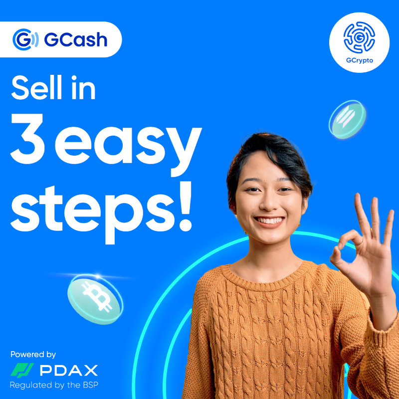 gcashofficial's tweet photo. Trade on just one secure platform! Use GCrypto to sell your assets in just a few taps and withdraw them directly to your GCash wallet! #GCryptoTheEasyCrypto🚀