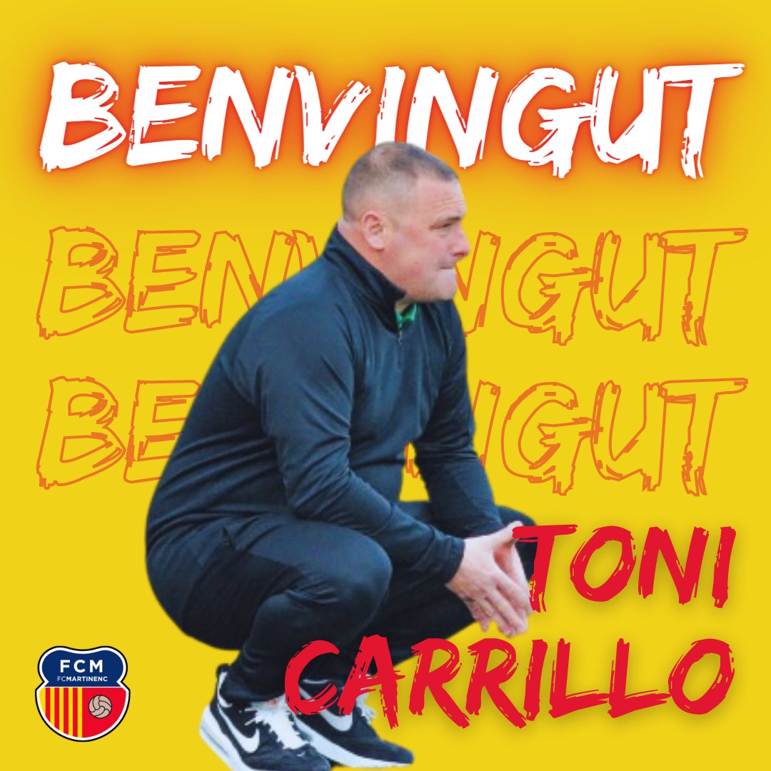 ⚽ Toni Carrillo, nou entrenador del #FCMartinenc

📝 +Info, al web ⏩ fcmartinenc.cat/noticies/futbo…

👏 Benvingut, sort, encerts i èxits, <a href="/ToniCarrilloR/">Toni Carrillo</a>!

#SomMartinenc #futbolcat