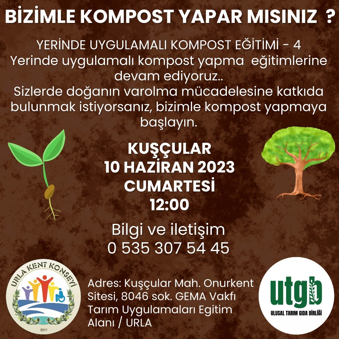 Değerli UTGB üyemiz Bilal Özdemir öncülüğünde ve yönetiminde gerçekleşen kompost eğitimleri Kuşçular 'da devam ediyor 🌿