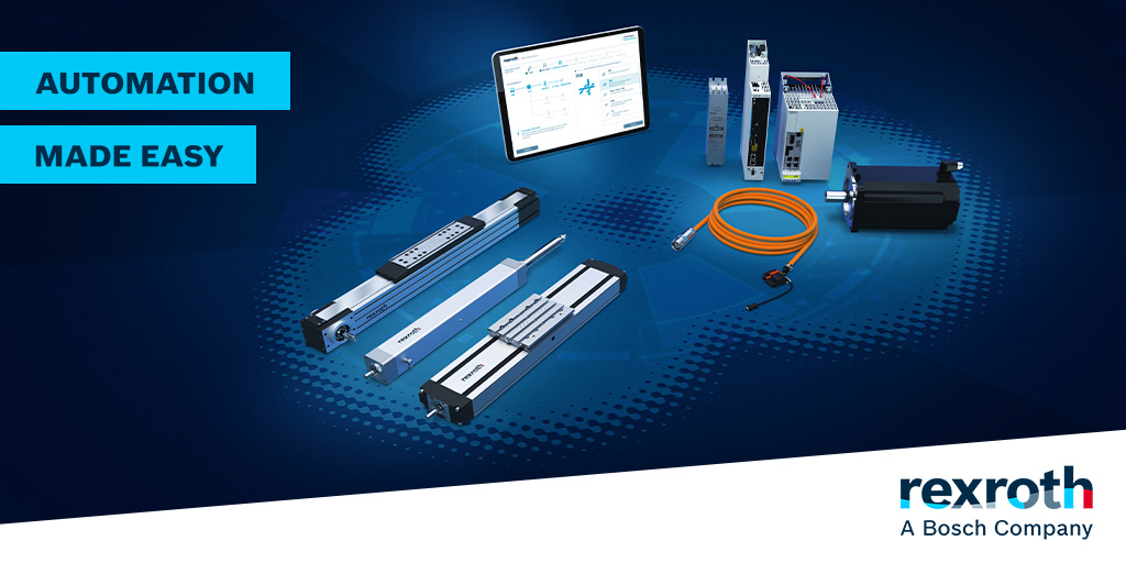 You want to shorten the time-to-market of machines with #LinearAxes? This is possible with the new automation packages for single linear axes and electromechanical cylinders from #BoschRexroth. More information at: bit.ly/3BwWbuf