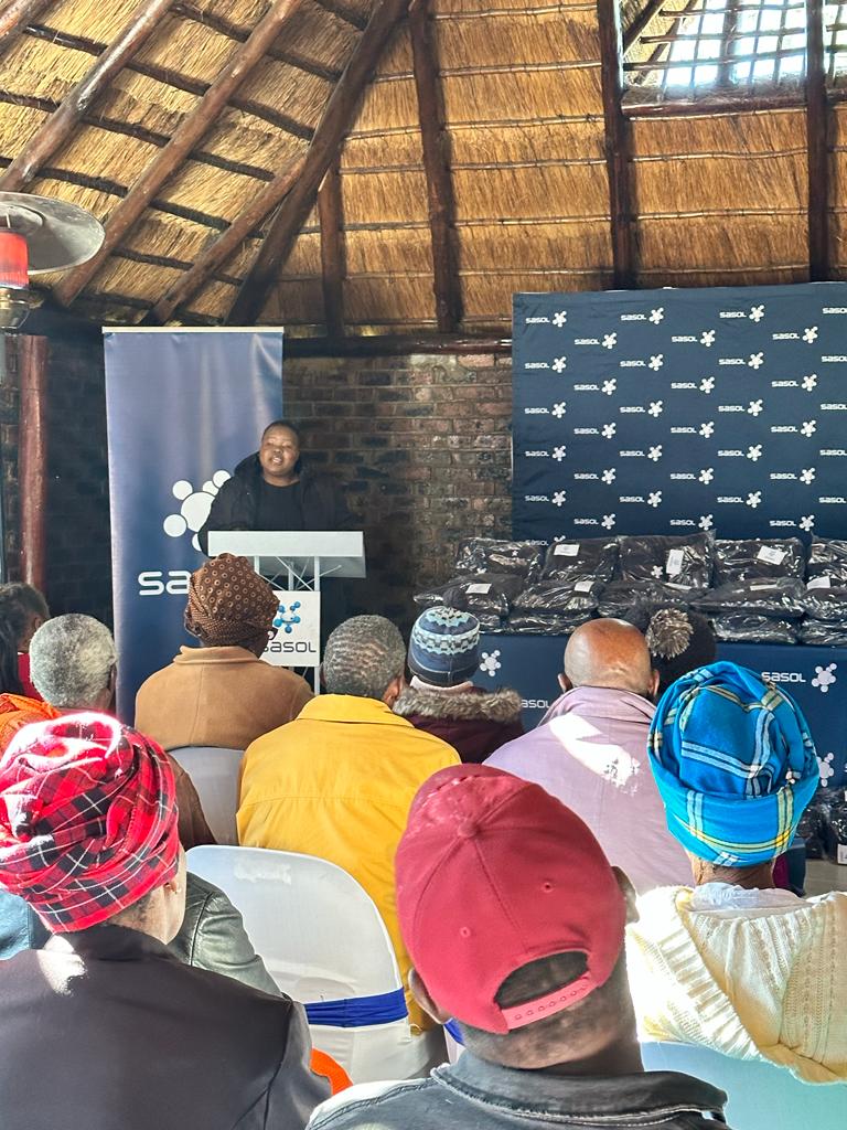 <a href="/SasolSA/">Sasol</a> is holding the winter warm drive at the Sasol-owned Abrahamrust Resort today, giving winter packs to <a href="/Metsimaholo/">Municipality</a> elderly citizens and people living with disabilities. Motho ke motho ka bathong, thank you Sasol, for caring for the community. #SasolinSociety #SasolForGood