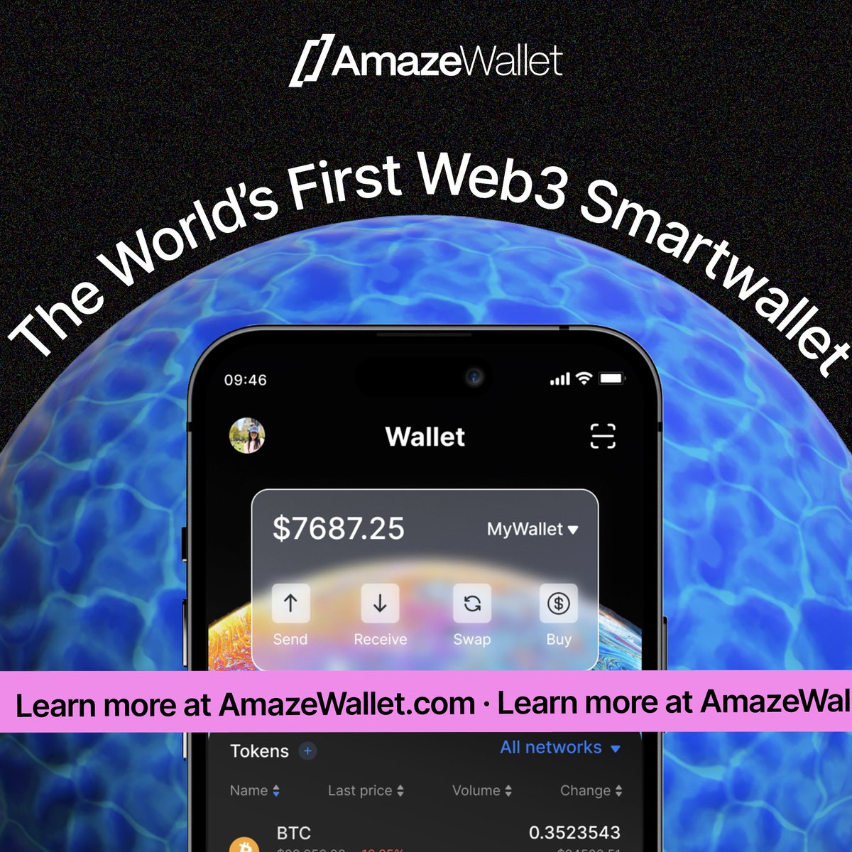 🚨Join us! Twitter Spaces🚨

It's gonna be <a href="/AmazeWallet/">AIMine8 | AI E-shop with Web3 Loyalty Solution</a> x <a href="/WoodyLightyearx/">Woody Lightyear 𝛑</a>

$500 in AMT to be won. 10 x $50 in AMT each.

✅Like &amp; RT this tweet
✅Follow AmazeWallet &amp; Woody
✅Drop your address wallet in comments
✅Listen for the secret phrase

Tue, 6 June @  2pm UTC

Link 👇