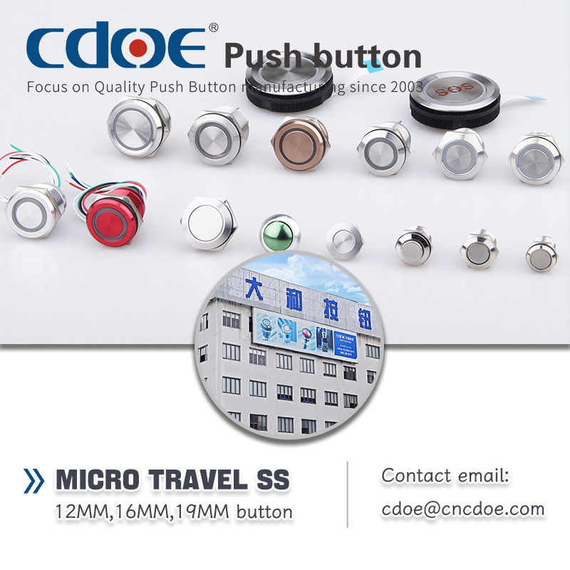 CDOEpushbutton's tweet image. Our micro stroke button switch offers an ultra-short 0.5mm press stroke for effortless control. With waterproof IP67 and vibrant RGB LED (22mm-35mm), it's perfect for elevators, water dispensers, and trains. #PrecisionControl #Switches #microtravel #pushbutton