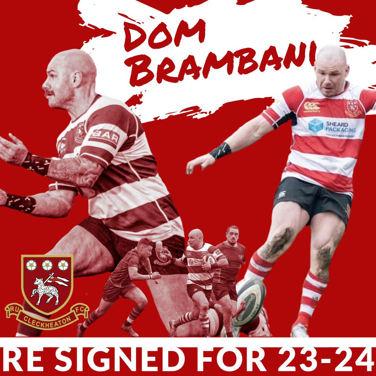 CleckheatonRUFC's tweet photo. The experienced @Brambani7 has re-signed for the 23/24 season.
 
🐑
🔴⚪️🔴⚪️🔴⚪️ https://t.co/ElkQkhWPlE