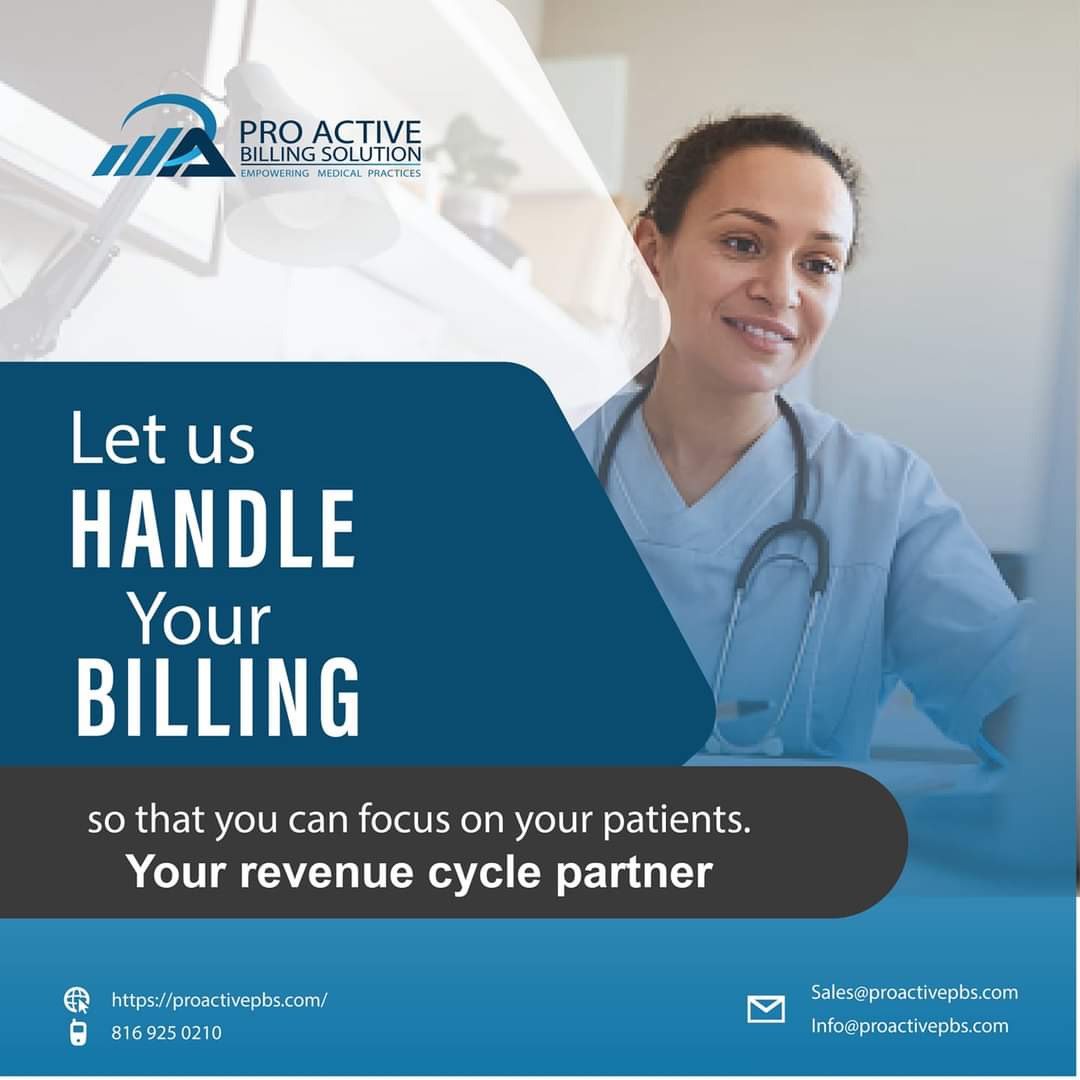 proactivepbs's tweet photo. To consult for medical billing &amp; revenue management services , talk us today!
PH:816 925 0210
Email: Sales@proactivepbs.com 
Email: Info@proactivepbs.com
Website: https://t.co/UMODfH4v0P
#medicalbillingservices #doctors
#healthcarebilling #DenialManagement #revenuecyclemanagement https://t.co/mPVPmpBBH6