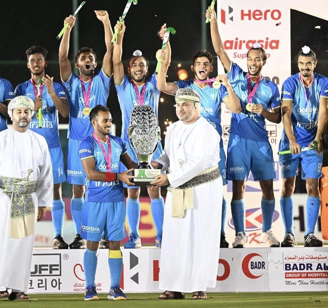 #ओमान में हुए रोमांचक फाइनल मुकाबले में पाकिस्तान को 2-1 के अंतर से हराकर #juniorasiacup2023 का खिताब जीतने के लिए भारतीय हॉकी टीम को हार्दिक बधाई।

आपने देश को गौरवान्वित किया, आपको मेरा सलाम है।

#IndianHockeyTeam #hockey #india #AsiaCup2023 #JuniorAsiaCup #winners #Oman