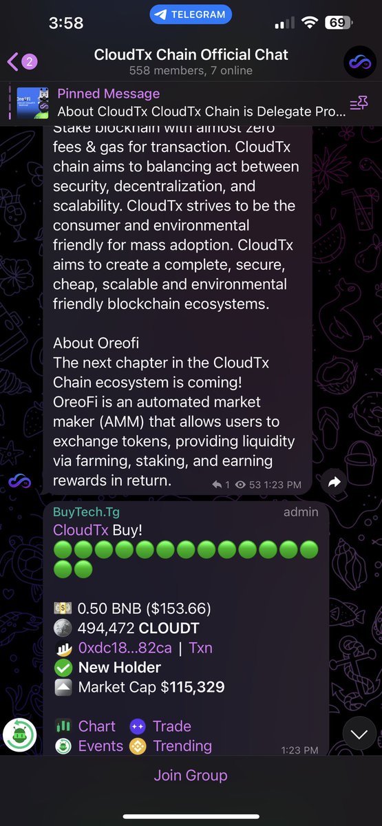 🚨🚨Please be careful on fake CloudTx group and fake cloudtx contract many imitating CloudTx. protect your Precious $CLOUD 🚨🚨

Please report the group below 👇 

t.me/CloudTxOfficia…(Fake CloudTx Channel)