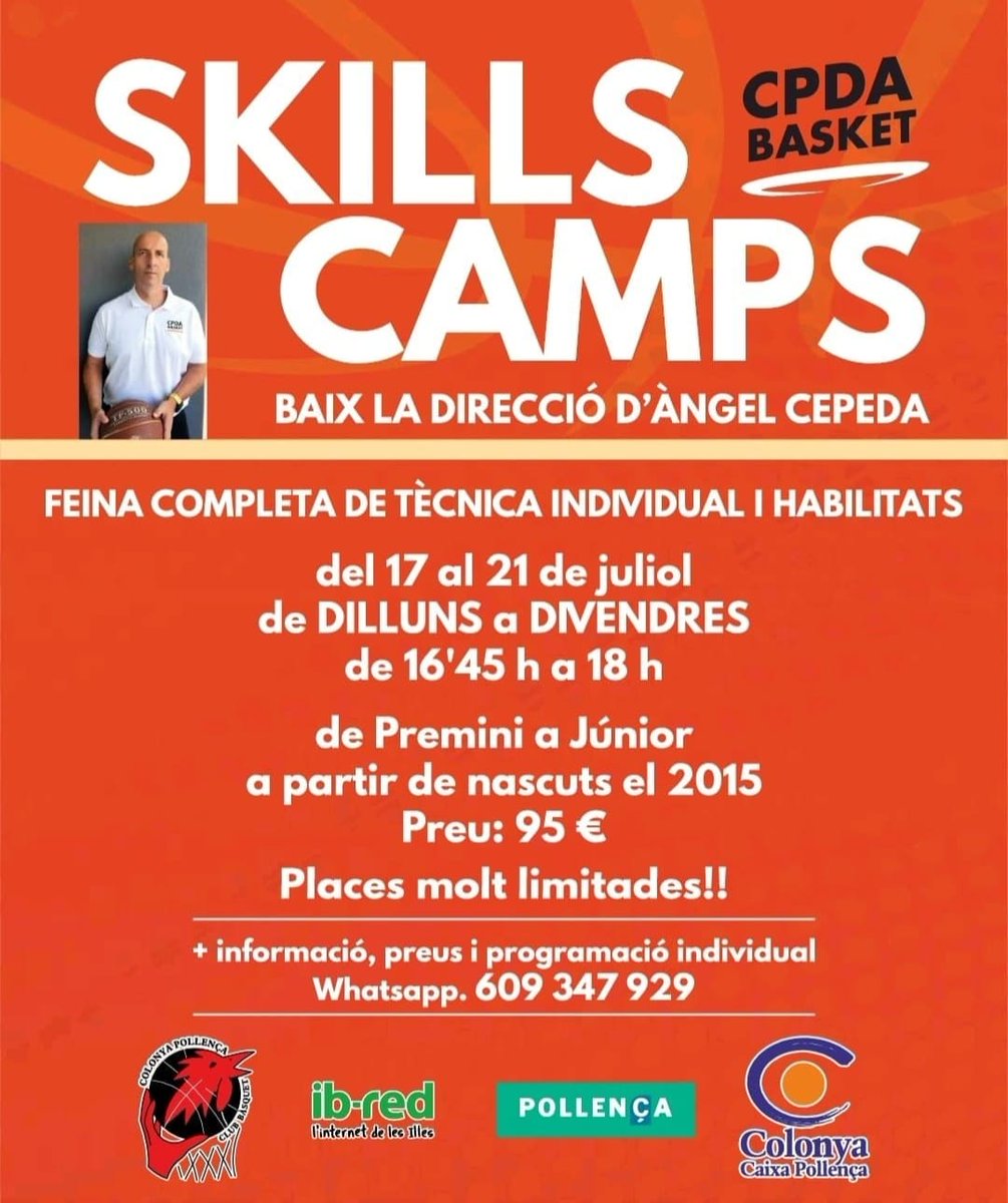 🚨 ATENCIÓ... DARRERES PLACES PER A L'SKILLS CAMPS AMB ÀNGEL CEPEDA!!!

📲 La setmana que ve tancam inscripcions!!!

#skillscamp
#wethenorth