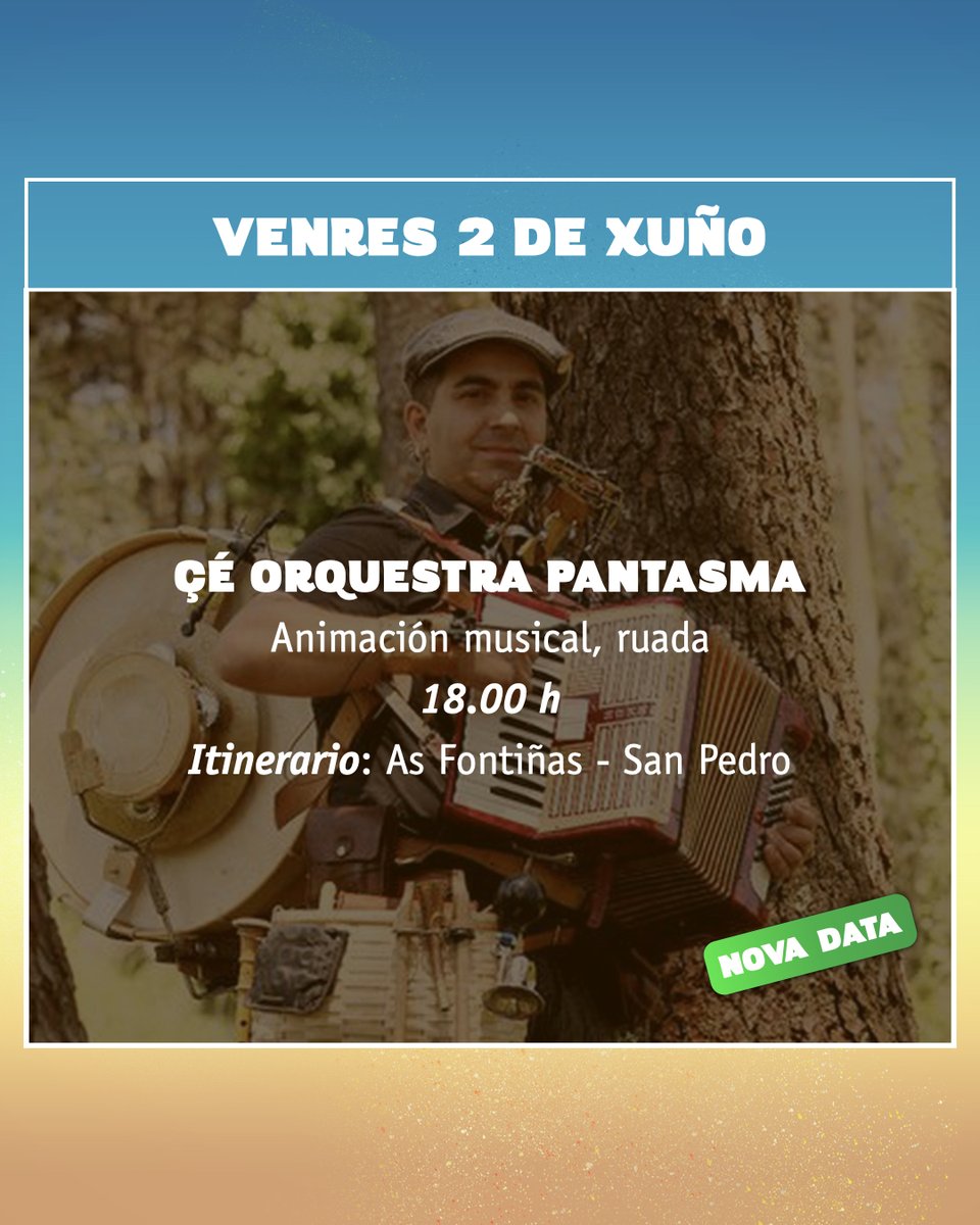 PazodeRaxoi's tweet photo. 📢Lembra!!👇
🌸 Esta fin de semana retómanse as actividades adiadas de #Prima23:
✔️Venres 2 de xuño: Cé orquestra pantasma
✔️Sábado 3 de xuño:
- Os Bregadiers
- The Turre's Band
- A Ruleta do Prima, co Mago Noel
Agardámoste! Eu merco aquí! 🌺 https://t.co/SjHKxXfpHp